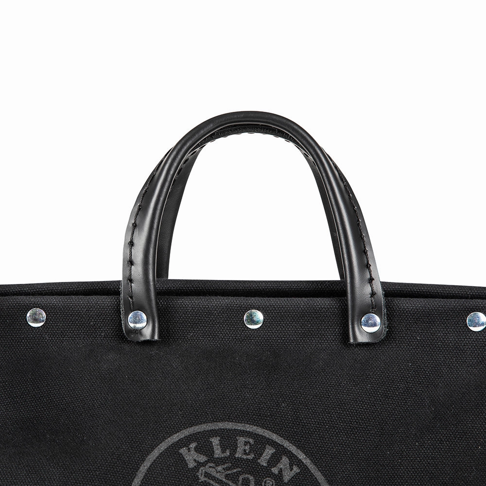 Klein Tools 510216SPBLK Deluxe Black Canvas Tool Bag, 16-Inch