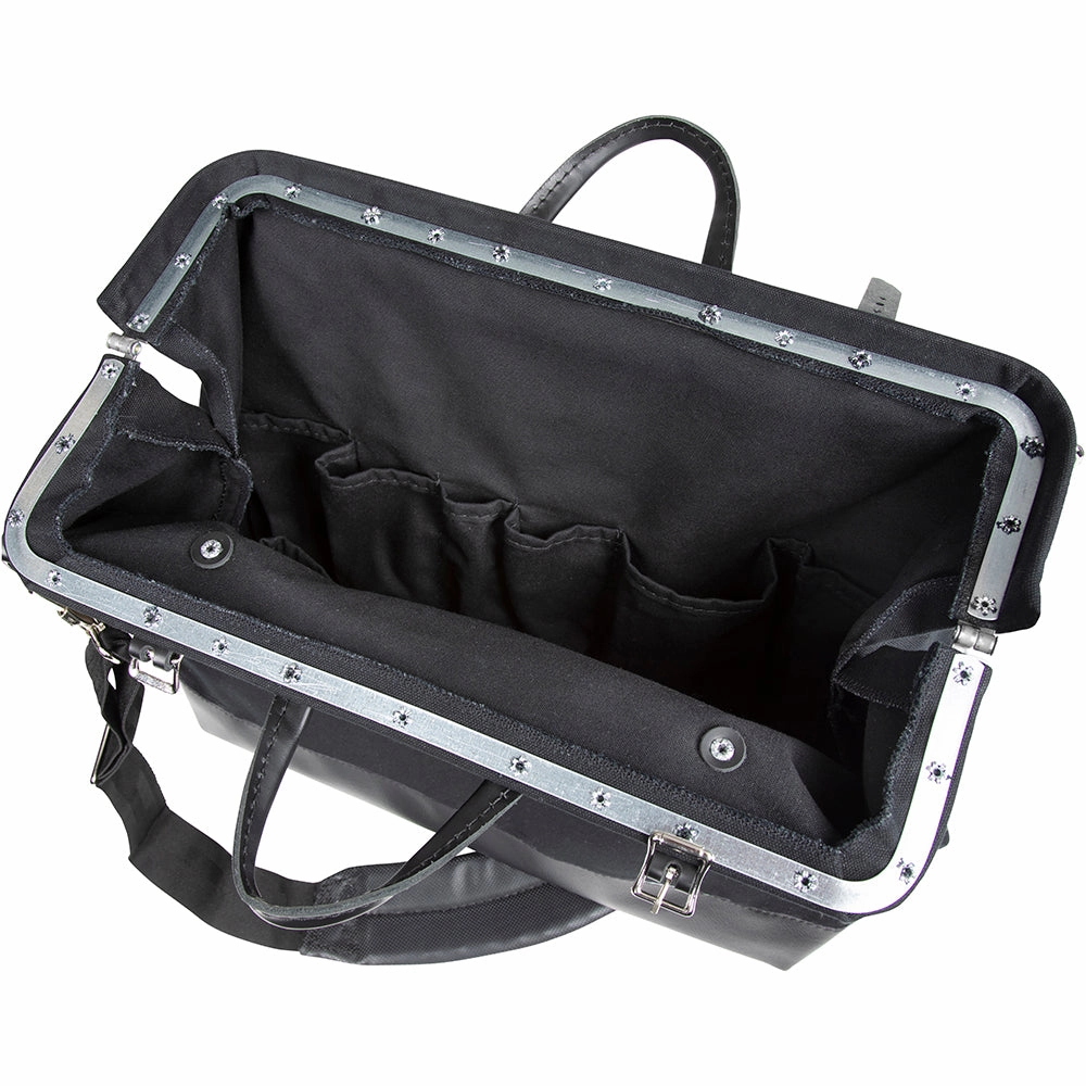 Klein Tools 510218SPBLK Deluxe Black Canvas Tool Bag, 18-Inch