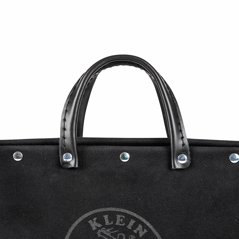 Klein Tools 510218SPBLK Deluxe Black Canvas Tool Bag, 18-Inch