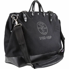 Klein Tools 510218SPBLK Deluxe Black Canvas Tool Bag, 18-Inch