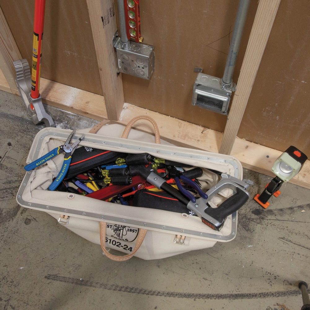 Klein Tools 5102-24 Canvas Tool Bag, 24''