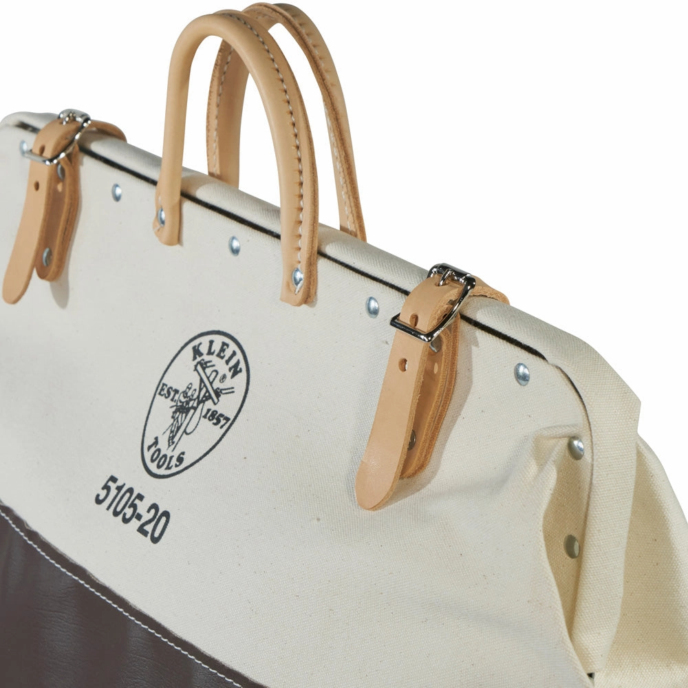 Klein Tools 5105-20 High-Bottom Canvas Tool Bag, 20-Inch
