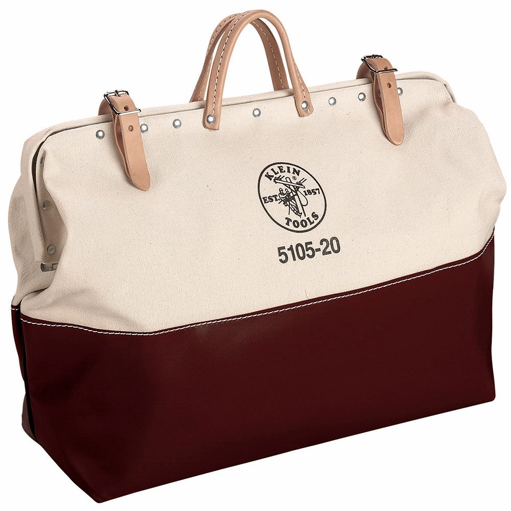 Klein Tools 5105-20 High-Bottom Canvas Tool Bag, 20-Inch