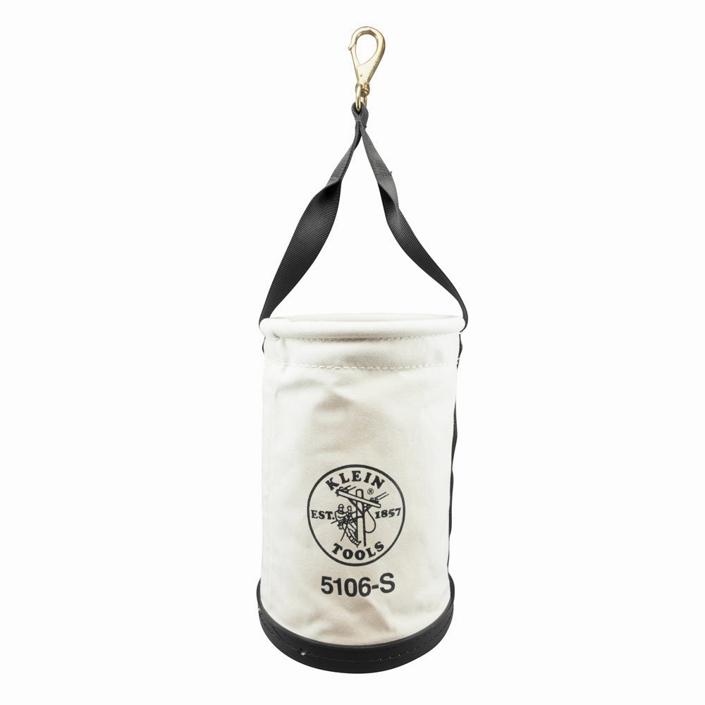 Klein Tools 5106S Straight Wall Bucket with Swivel Snap Hook