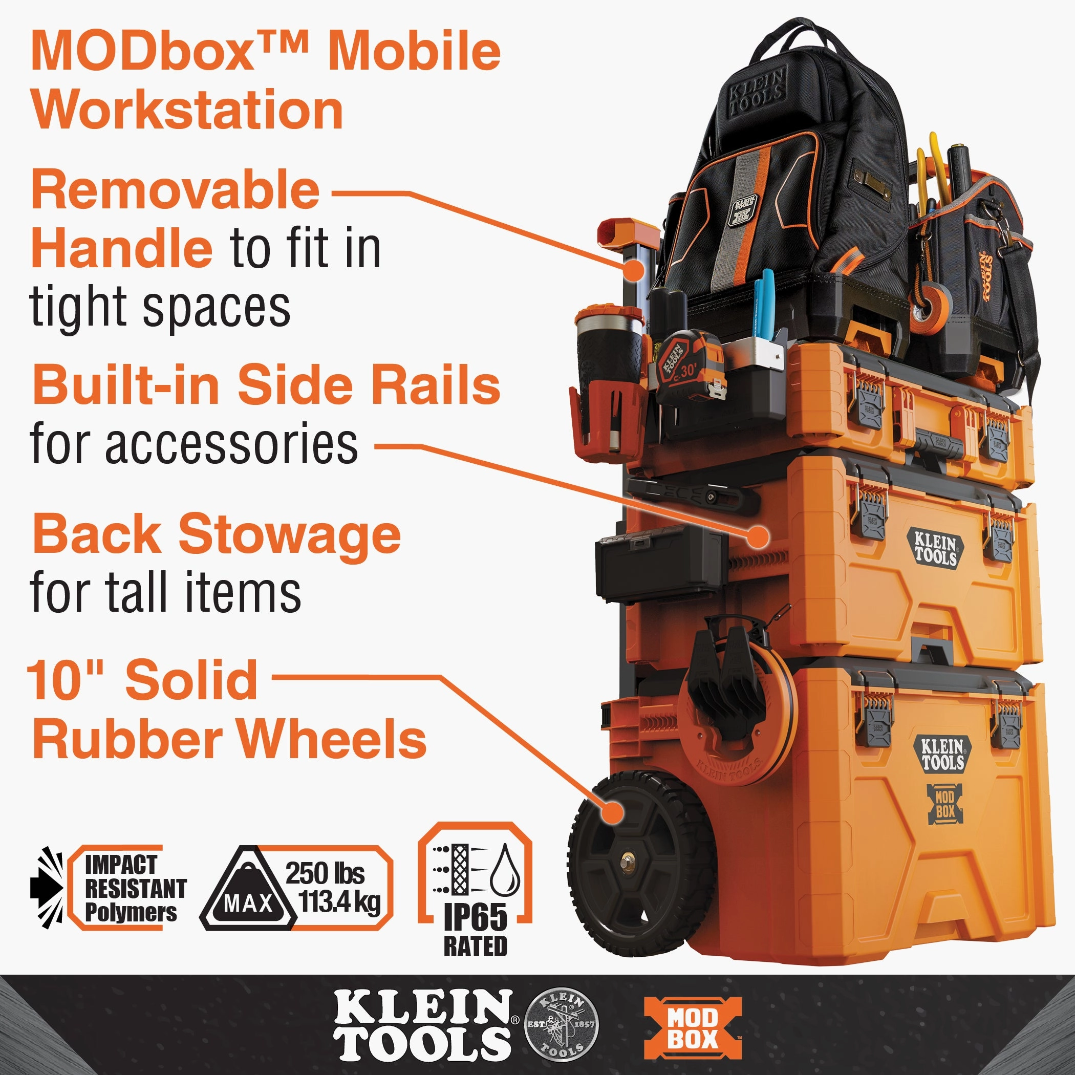 Klein Tools 54903MBR MODbox Replacement Handle for Medium Toolbox