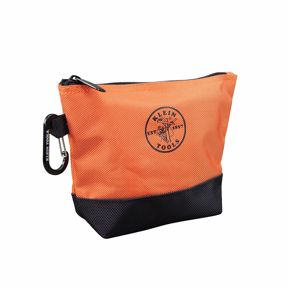 Klein Tools 55470 Utility Bag, Stand-Up Zipper Tool Bags in Orange/Black, Gray/Black, 2-Pack