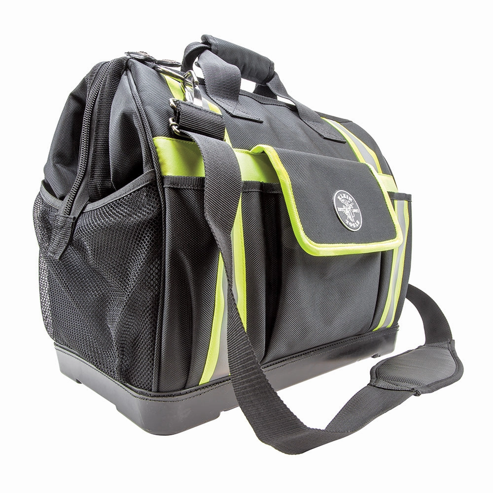 Klein Tools 55598 Tradesman Pro High-Visibility Tool Bag with 42 Pockets and Detachable Shoulder Strap