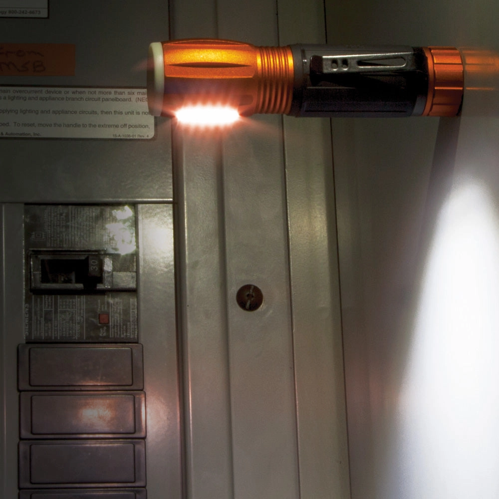 Klein Tools 56028 LED 235 Lumen Flashlight and 100 Lumen Work Light, Durable Waterproof, Hands-free Magnetic