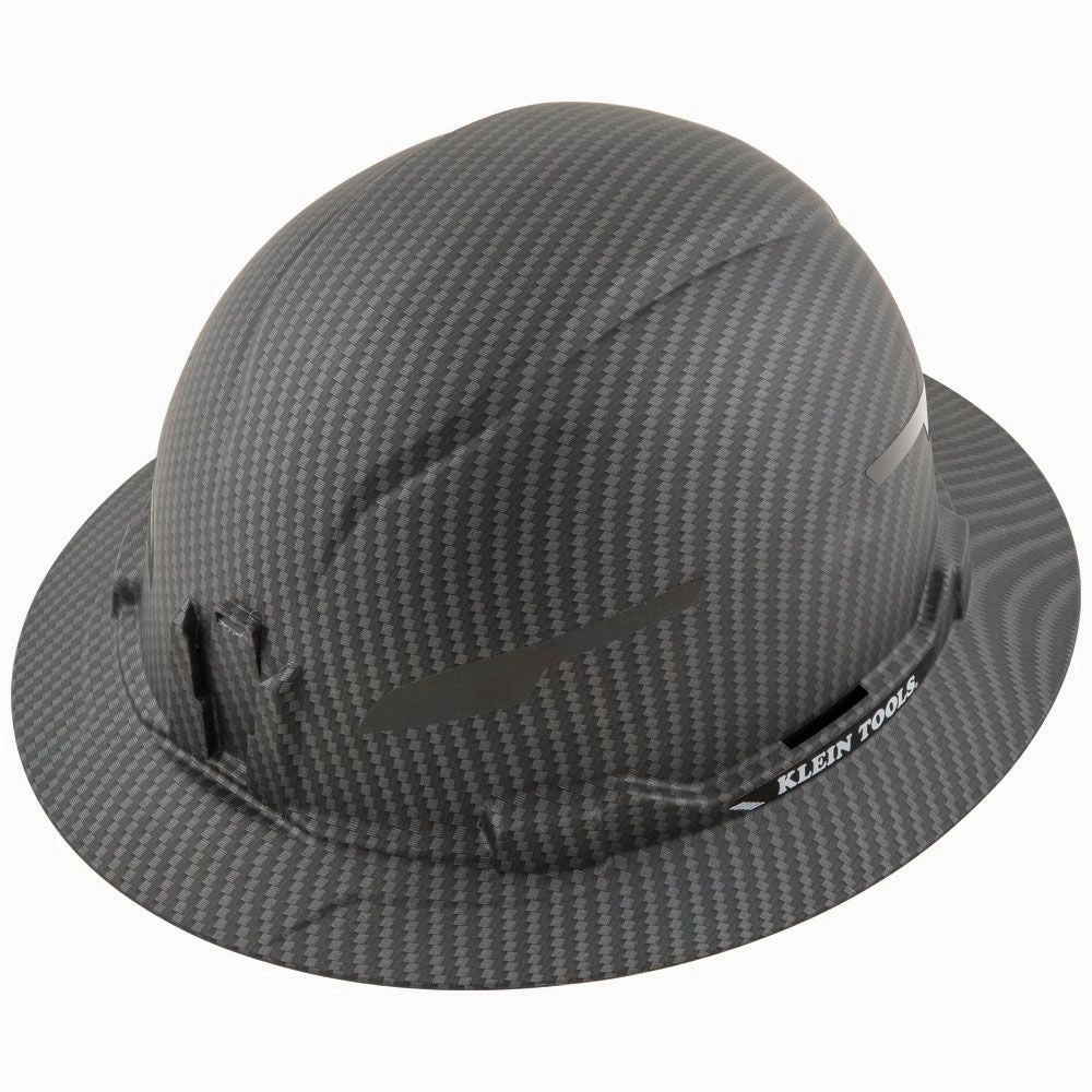 Klein Tools 60345 Hard Hat, Premium KARBN, Non-Vented Full Brim, Class E