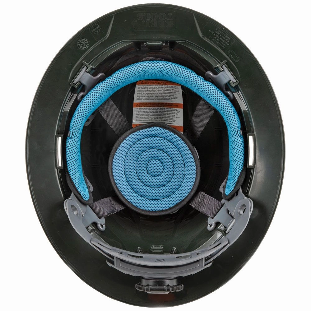 Klein Tools 60346 Hard Hat, Premium KARBN, Non-Vented Full Brim, Class E with Headlamp