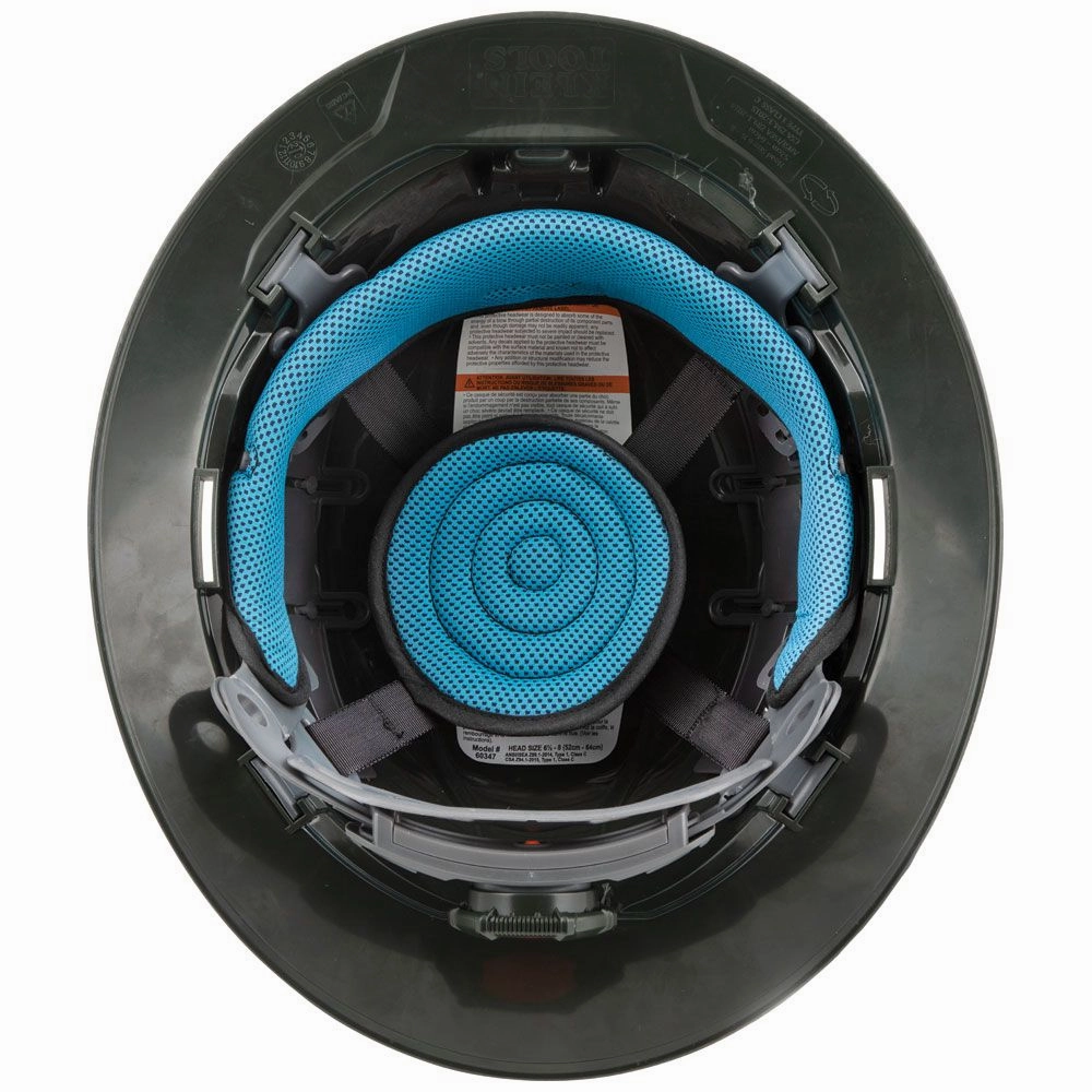 Klein Tools 60347 Hard Hat, Premium KARBN, Vented Full Brim, Class C with Headlamp