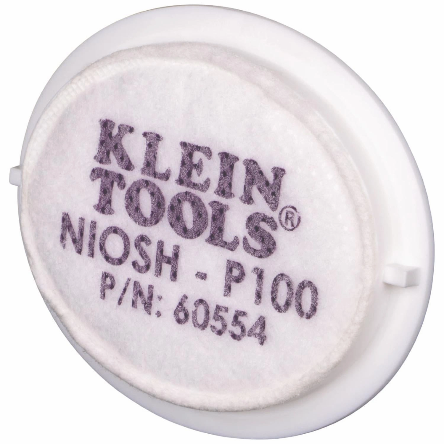 Klein Tools 60554 P100 Half-Mask Respirator Replacement Filters, 2-Pack