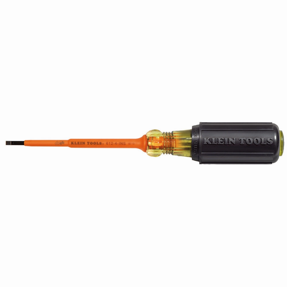Klein Tools 612-4-INS 1/8" Insulated Slotted Screwdriver