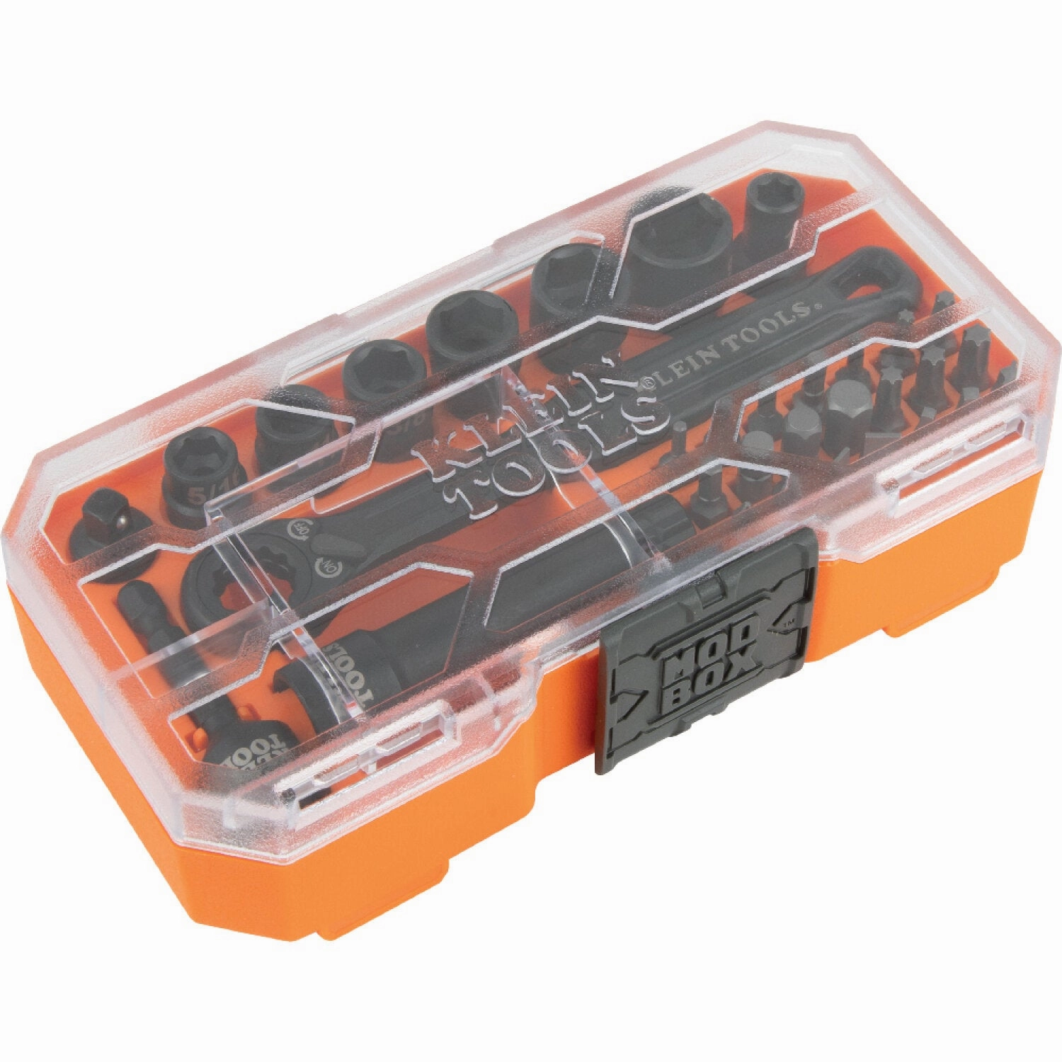 Klein Tools 65300 Impact-Rated Pass Through Socket Set, 1/4" Drive, 32 Pc.