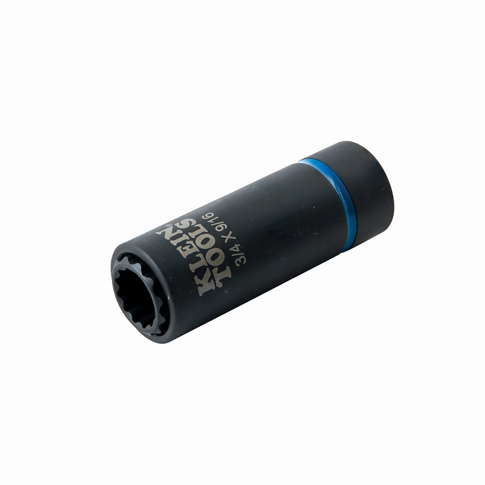 Klein Tools 66001 2-in-1 Impact Socket, 12-Point, 3/4 and 9/16-Inch