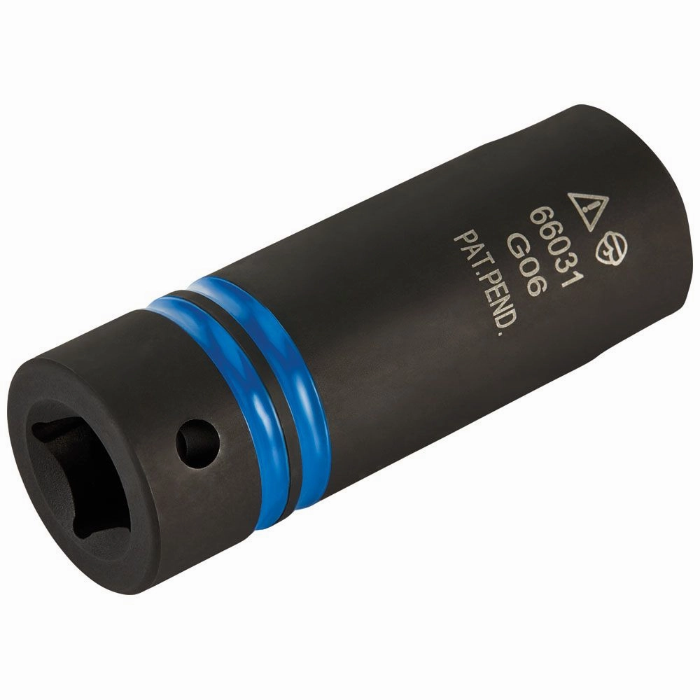 Klein Tools 66031 3-in-1 Slotted Impact Socket, 12-Point, 3/4 and 9/16-Inch