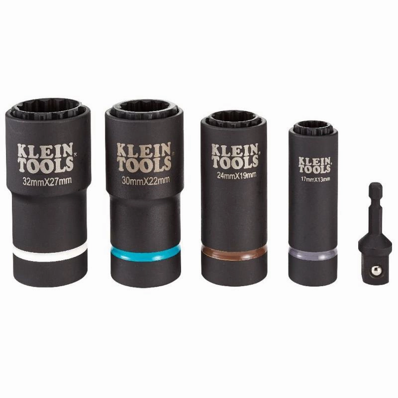Klein Tools 66053E 2-in-1 Metric Impact Socket, 12-Point, 30 x 22 mm