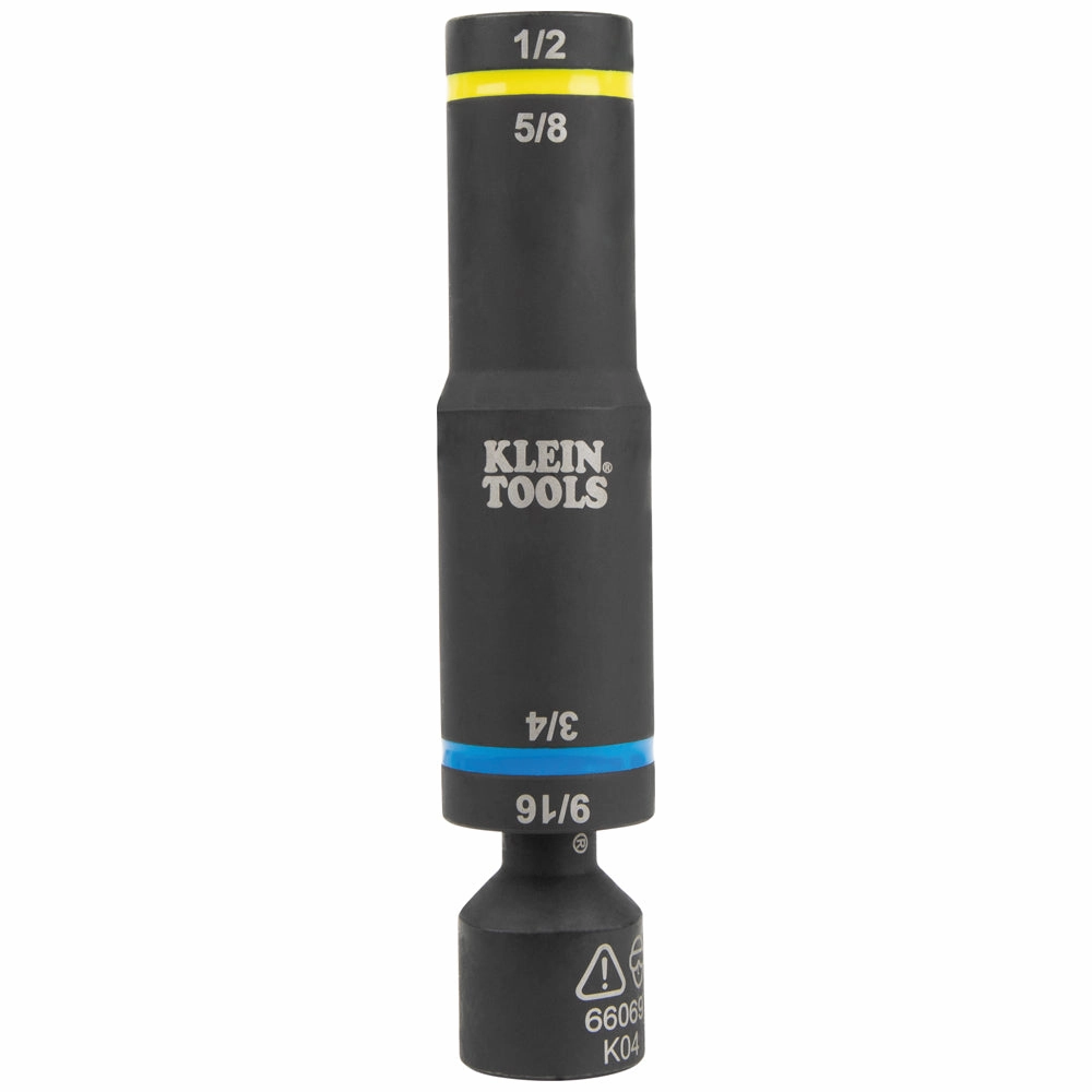 Klein Tools 66069 Flip Quad Socket Adapter, 1/2" to 3/8"