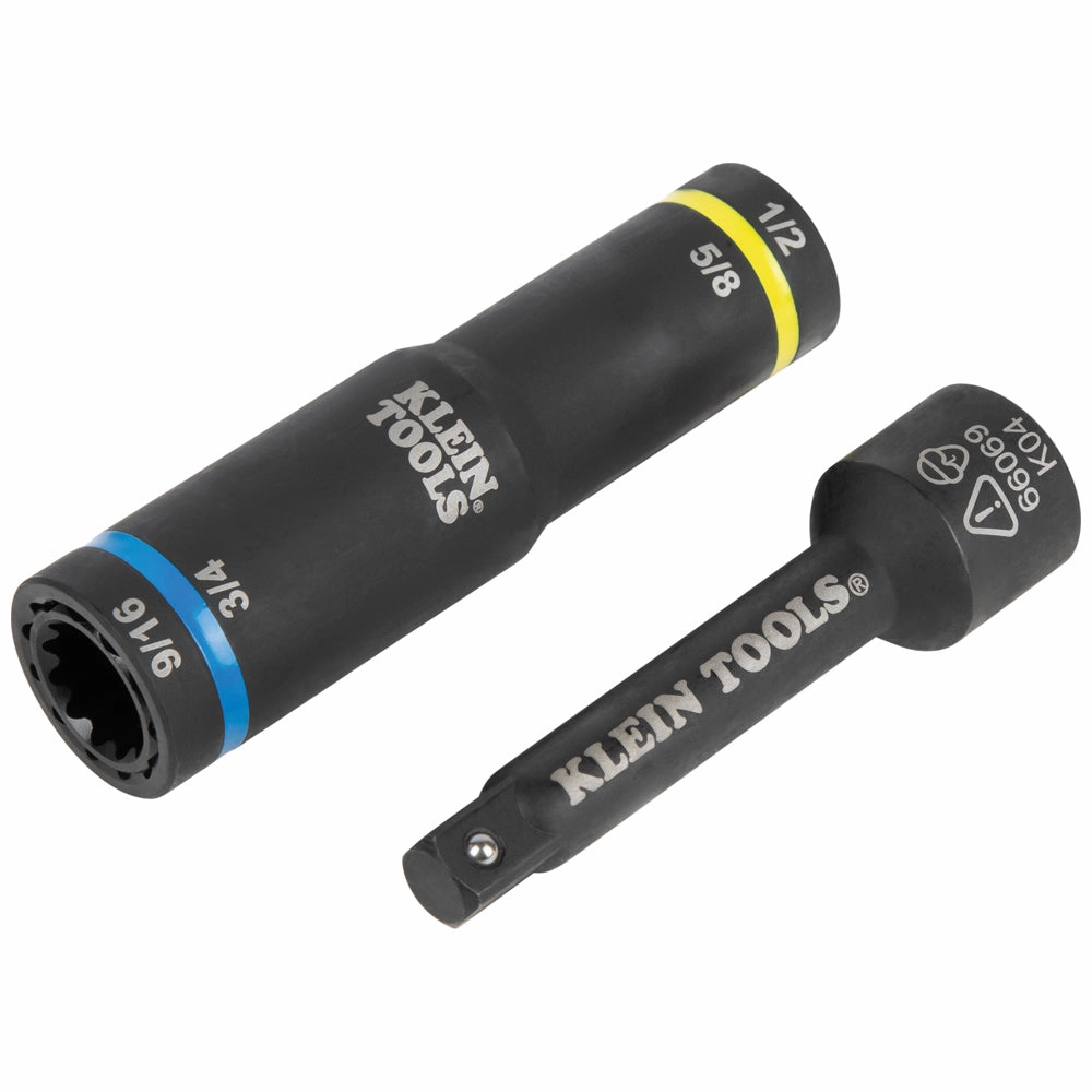 Klein Tools 66069 Flip Quad Socket Adapter, 1/2" to 3/8"