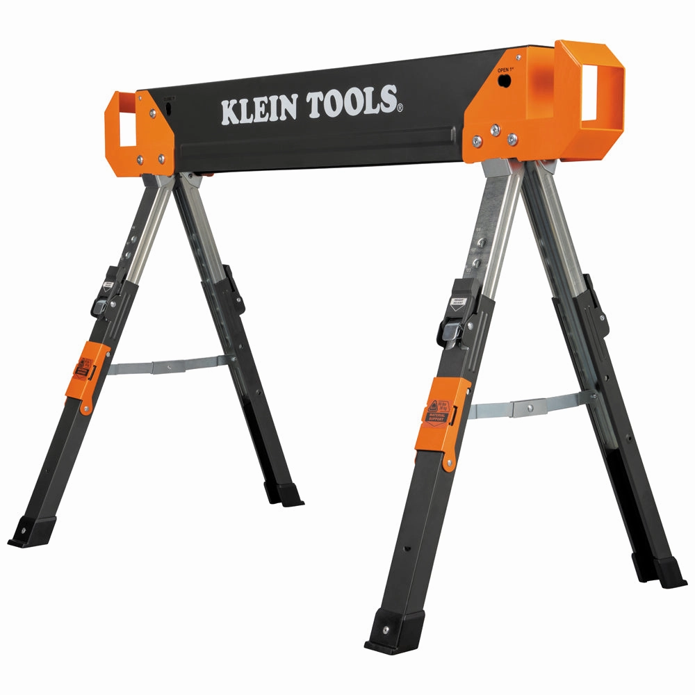 Klein Tools 66188 Adjustable-Leg Folding Saw Horse and Jobsite Table, 1-Pack