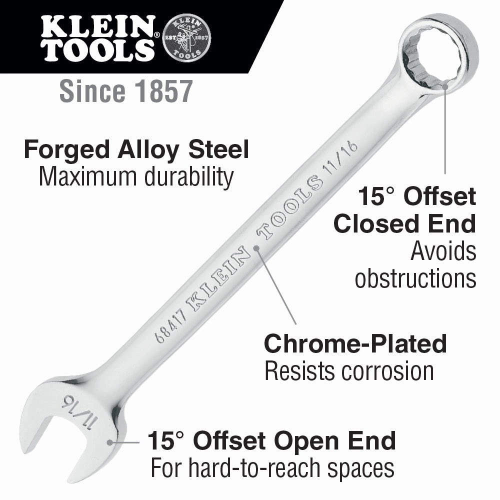 Klein Tools 68420 Combination Wrench 7/8-Inch