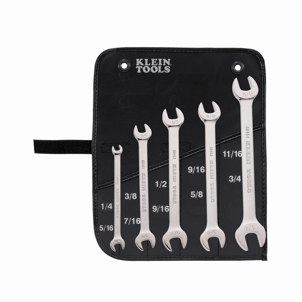 Klein Tools 68450 Open-End Wrench Set, 5 Piece