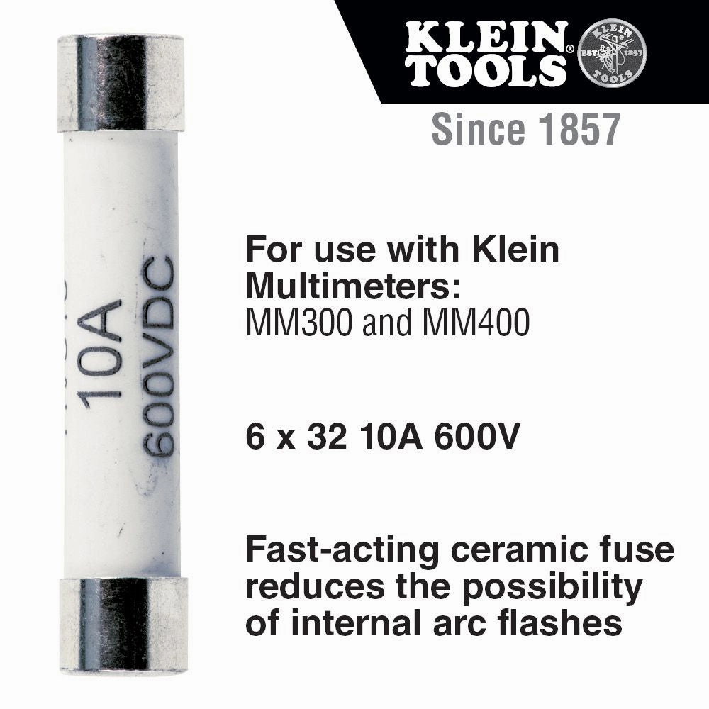 Klein Tools 69032 Fuse 6X32 10A 600V MM300/400