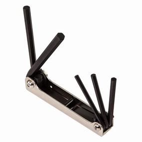 Klein Tools 70579 Folding Hex Key Set, 5-Inch, SAE, 5-Piece