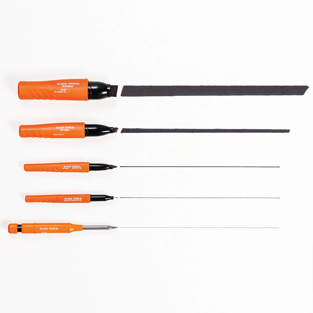 Klein Tools 861002 Skribes Ultra Fine Tip Permanent Markers, Black, 2-Pack