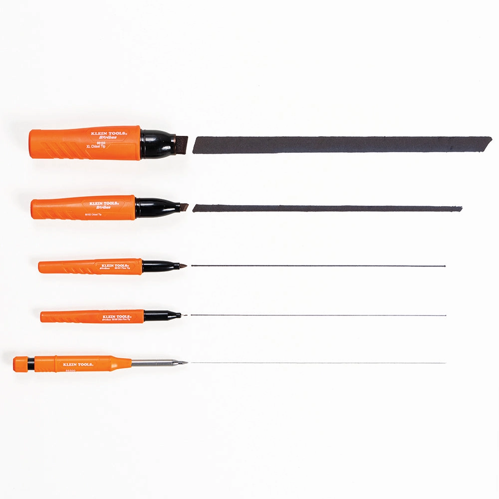 Klein Tools 861014 Skribes Fine Tip Permanent Markers, Black, 4-Pack