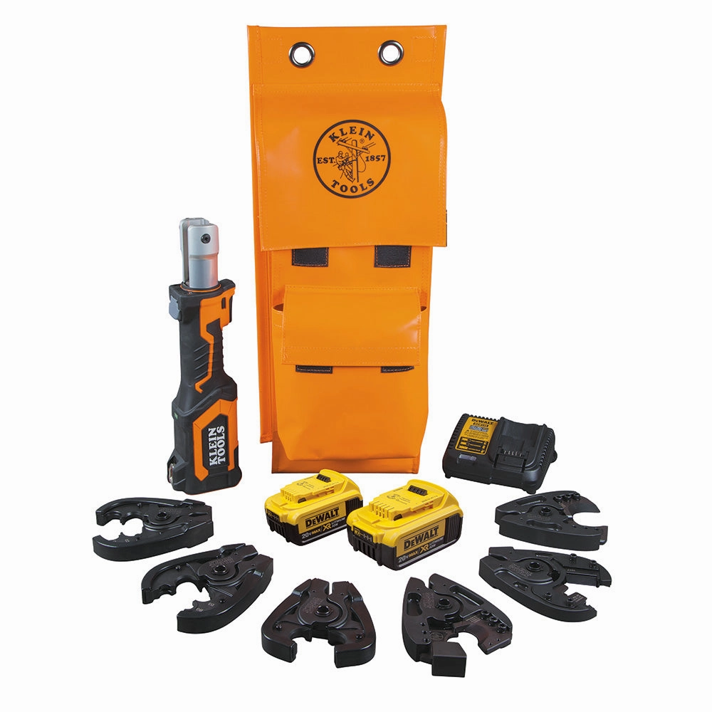 Klein Tools BAT207T144H Battery-Operated Cutter/Crimper Kit, 4 Ah