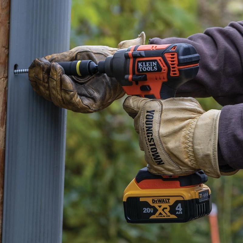 Klein Tools BAT20CW Battery-Operated Compact Impact Wrench, 1/2-Inch Detent Pin, Tool Only