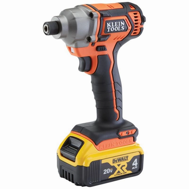 Klein Tools BAT20CW Battery-Operated Compact Impact Wrench, 1/2-Inch Detent Pin, Tool Only