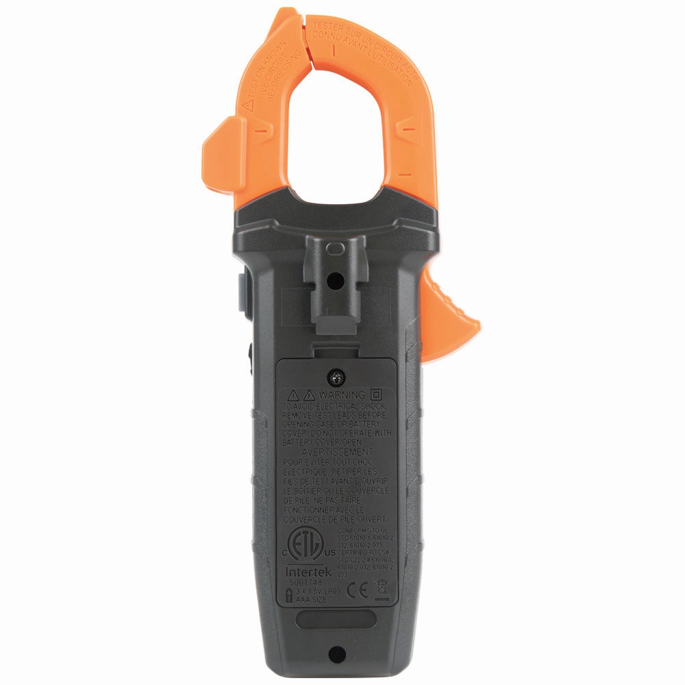 Klein Tools CL390 Digital Clamp Meter, Auto Ranging 400 AMP Measures Electronic AC/DC Voltage AC/DC Current Resistance  and TRMS