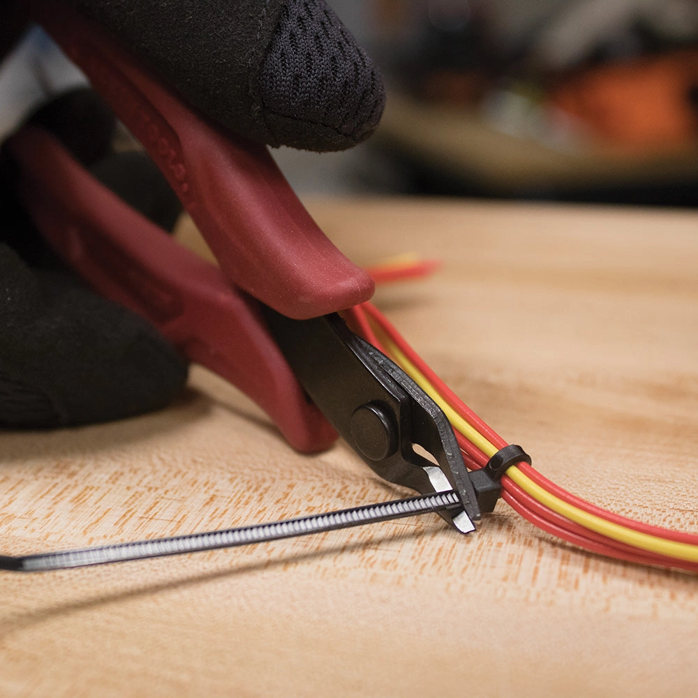 Klein Tools D275-5 Lightweight Flush Cutter, Up to 16 AWG, Grips Designed for Tool Control and Heat Treated For Durability