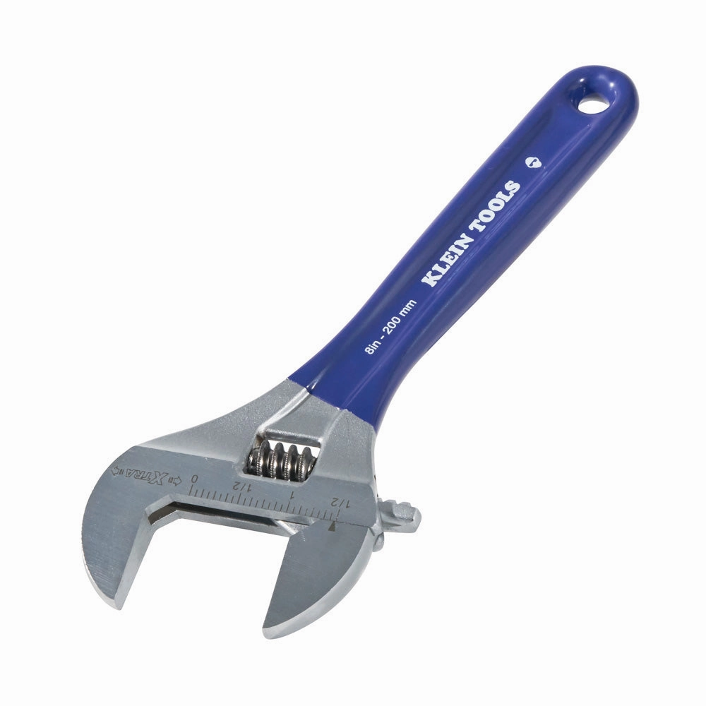 Klein Tools D509-8 Adjustable Wrench, Extra-Wide Jaw, 8''