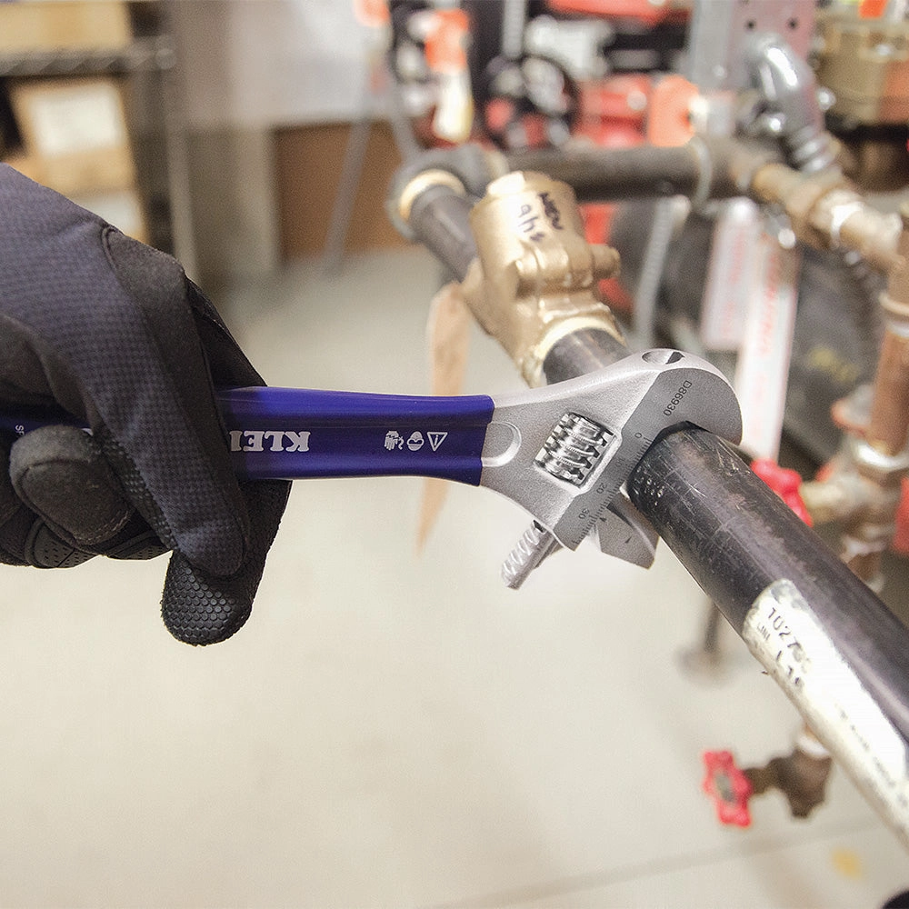 Klein Tools D86930 Reversible Jaw/Adjustable Pipe Wrench, 10"