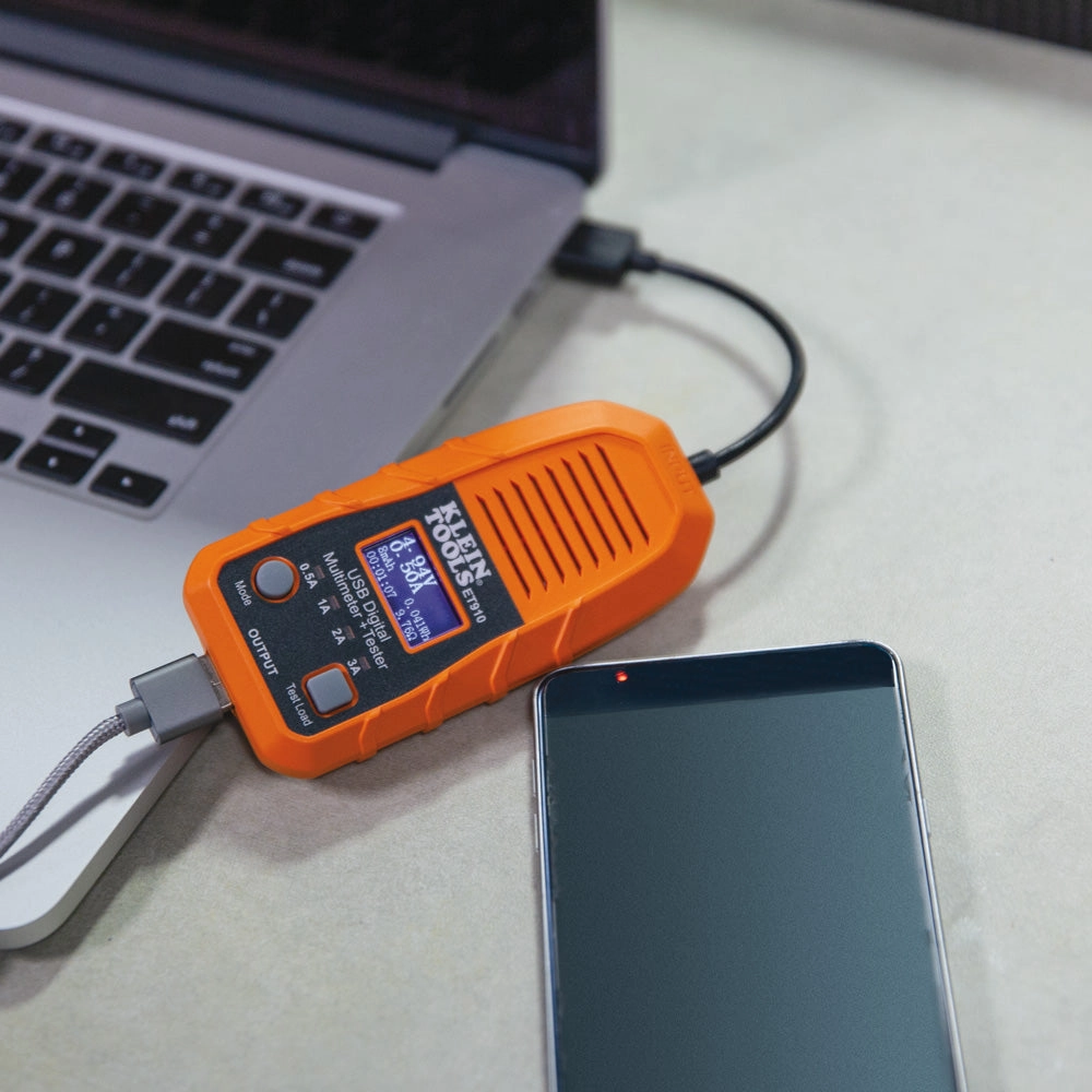 Klein Tools ET910 USB Digital Meter and Tester, USB-A (Type A)