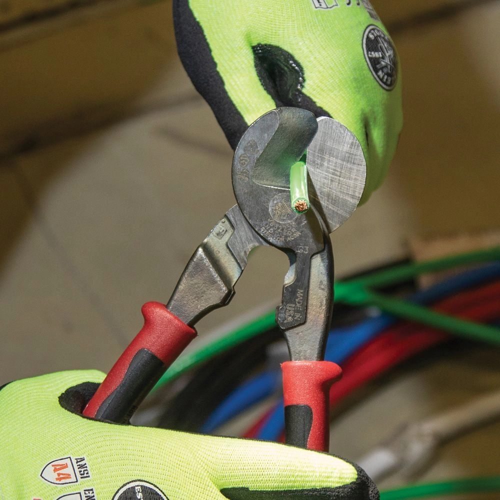 Klein Tools J63225N Journeyman High-Leverage Wire Cable Cutter and Stripper for Cutting  Aluminum, Soft Copper and Communications Cable