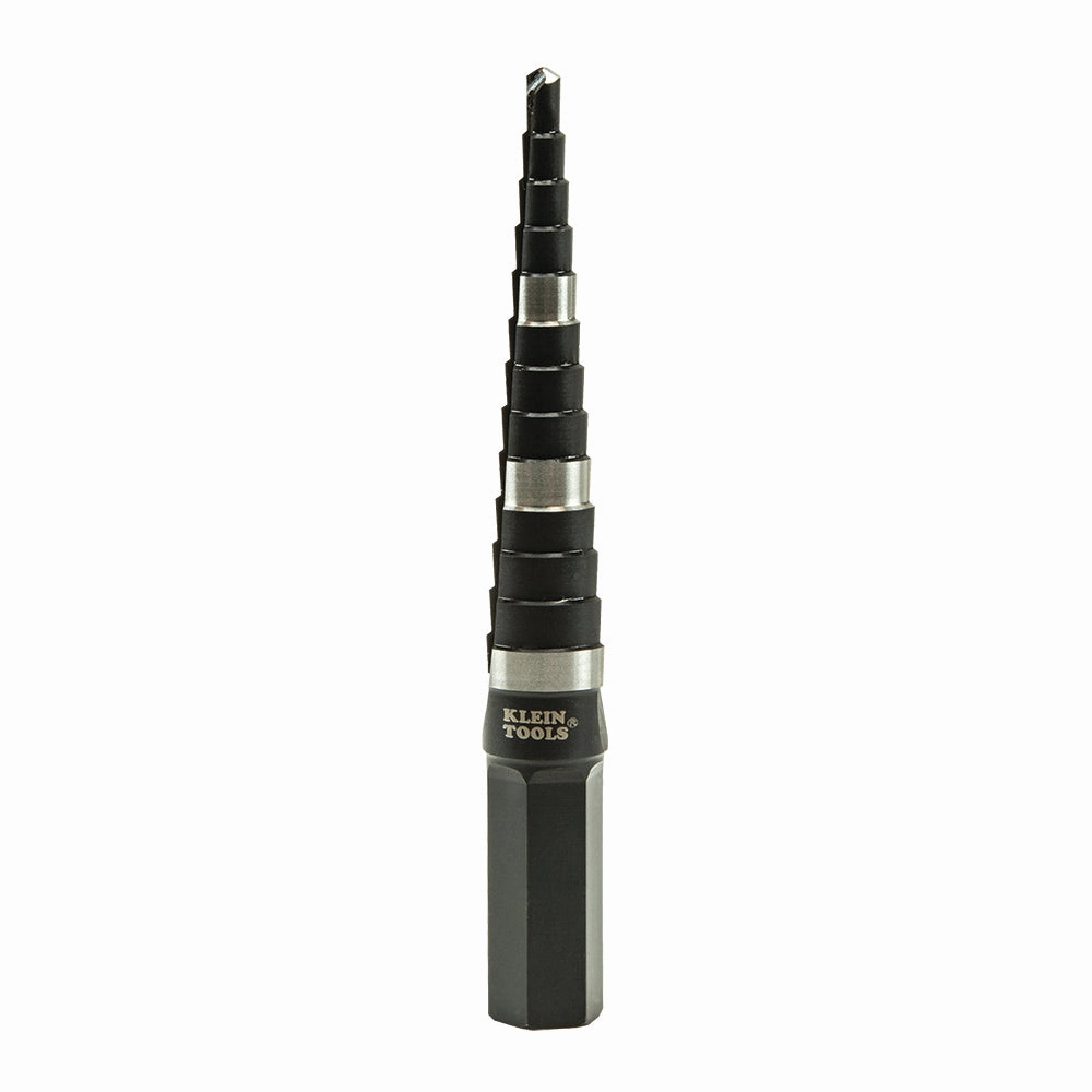 Klein Tools KTSB01 Step Drill Bit Double-Fluted #1, 1/8" to 1/2"