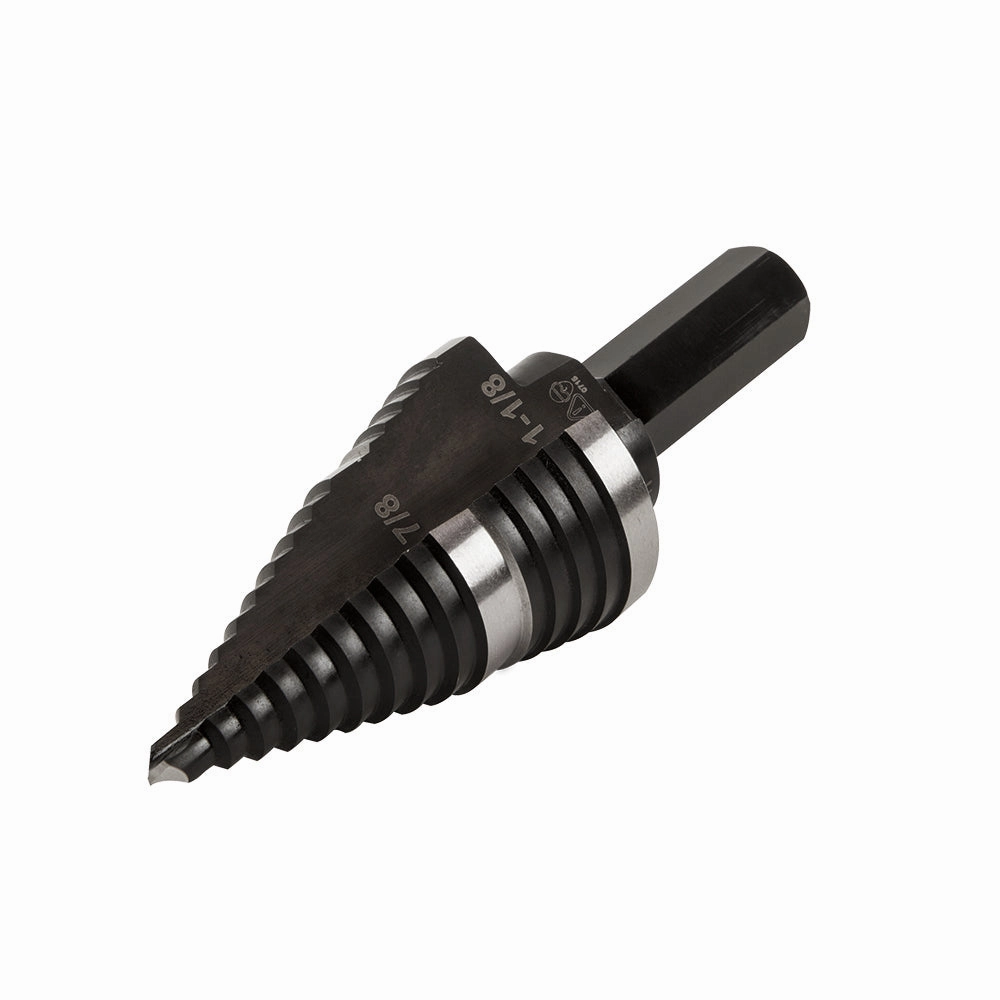Klein Tools KTSB11 Step Drill Bit #11 Double-Fluted 7/8 to 1-1/8-Inch