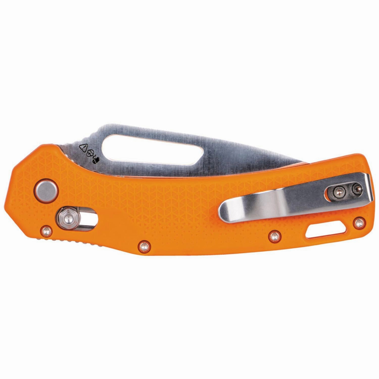 Klein Tools OFK000ORT KTO Resurgence Fishing Pocket Knife, Drop Point Blade, Orange Handle