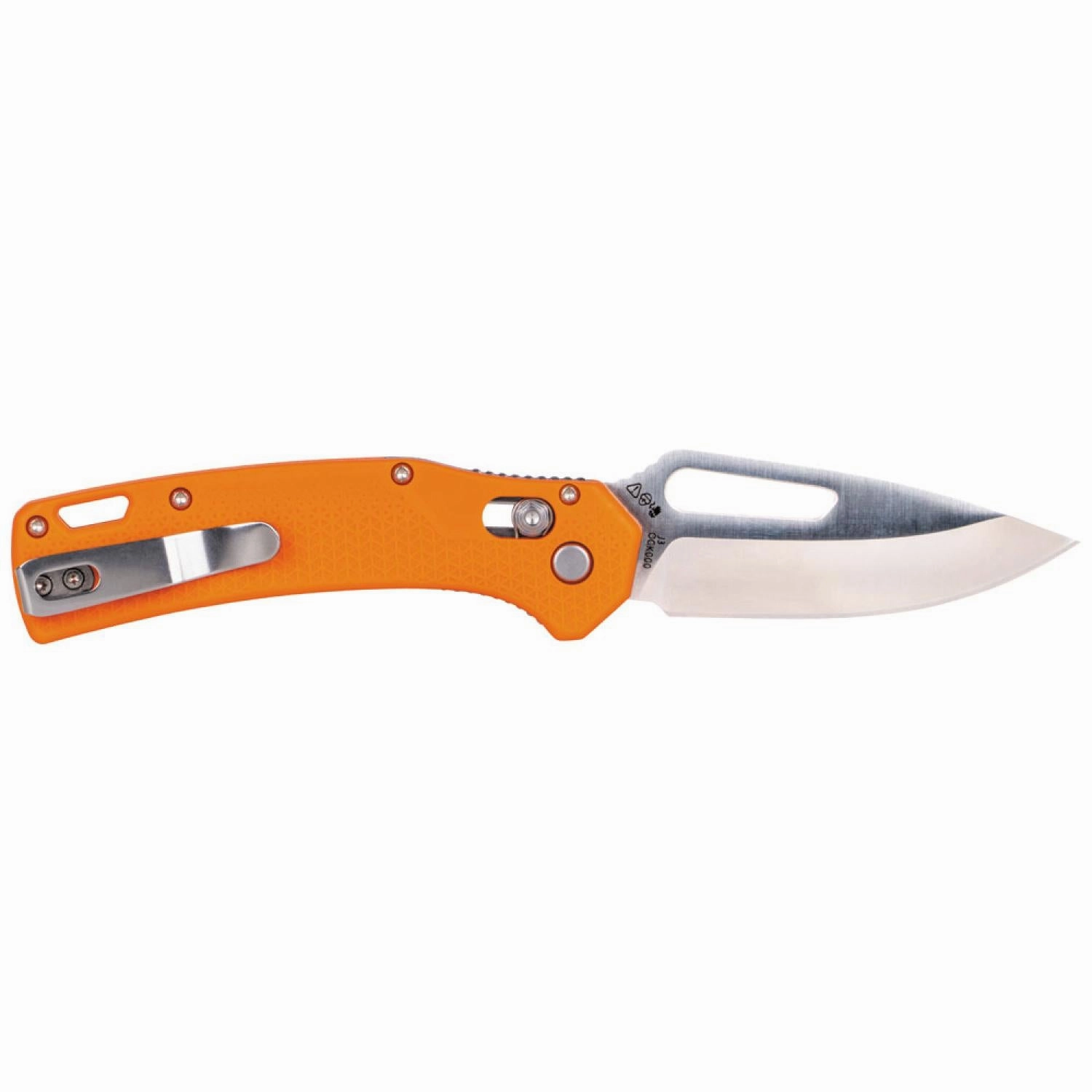 Klein Tools OFK000ORT KTO Resurgence Fishing Pocket Knife, Drop Point Blade, Orange Handle