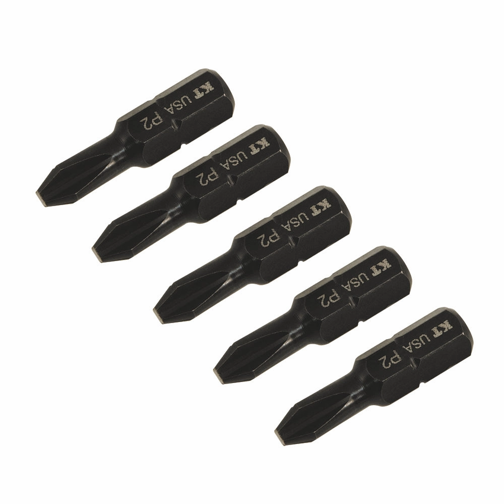 Klein Tools PH215 Phillips Insert Power Driver, #2 x 1", 5-Pack