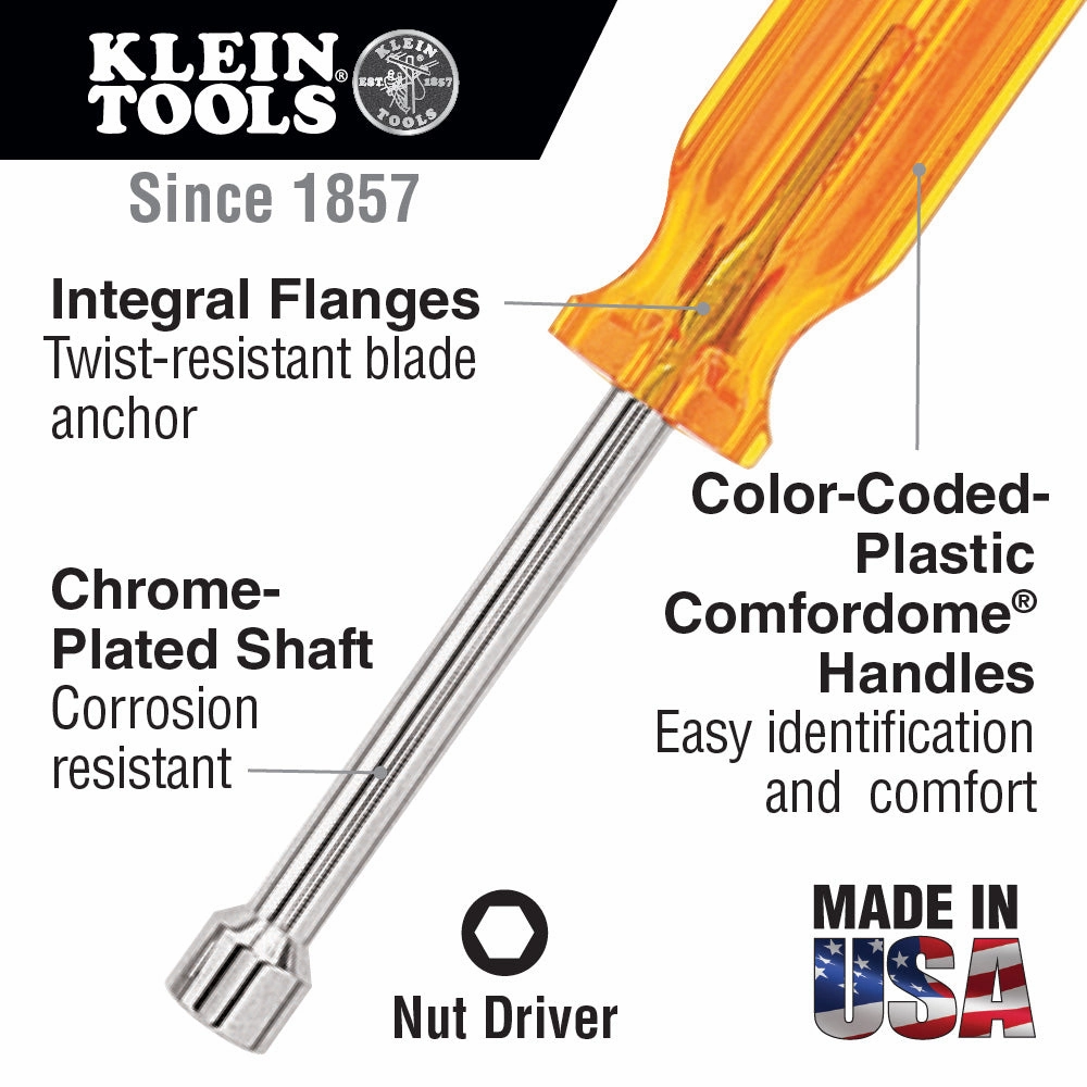 Klein Tools S818M Magnetic Nut Driver, Super Long, 18" x 1/4"