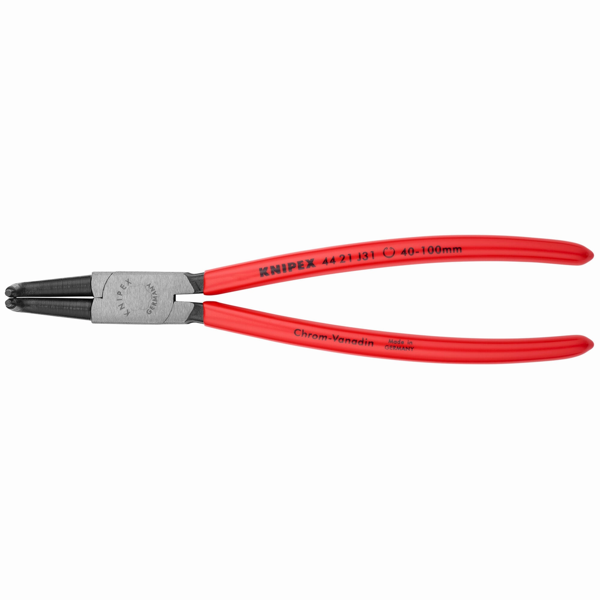 Knipex 44 21 J31 SBA 8 1/2" Internal 90 Angled Snap Ring Pliers-Forged Tips
