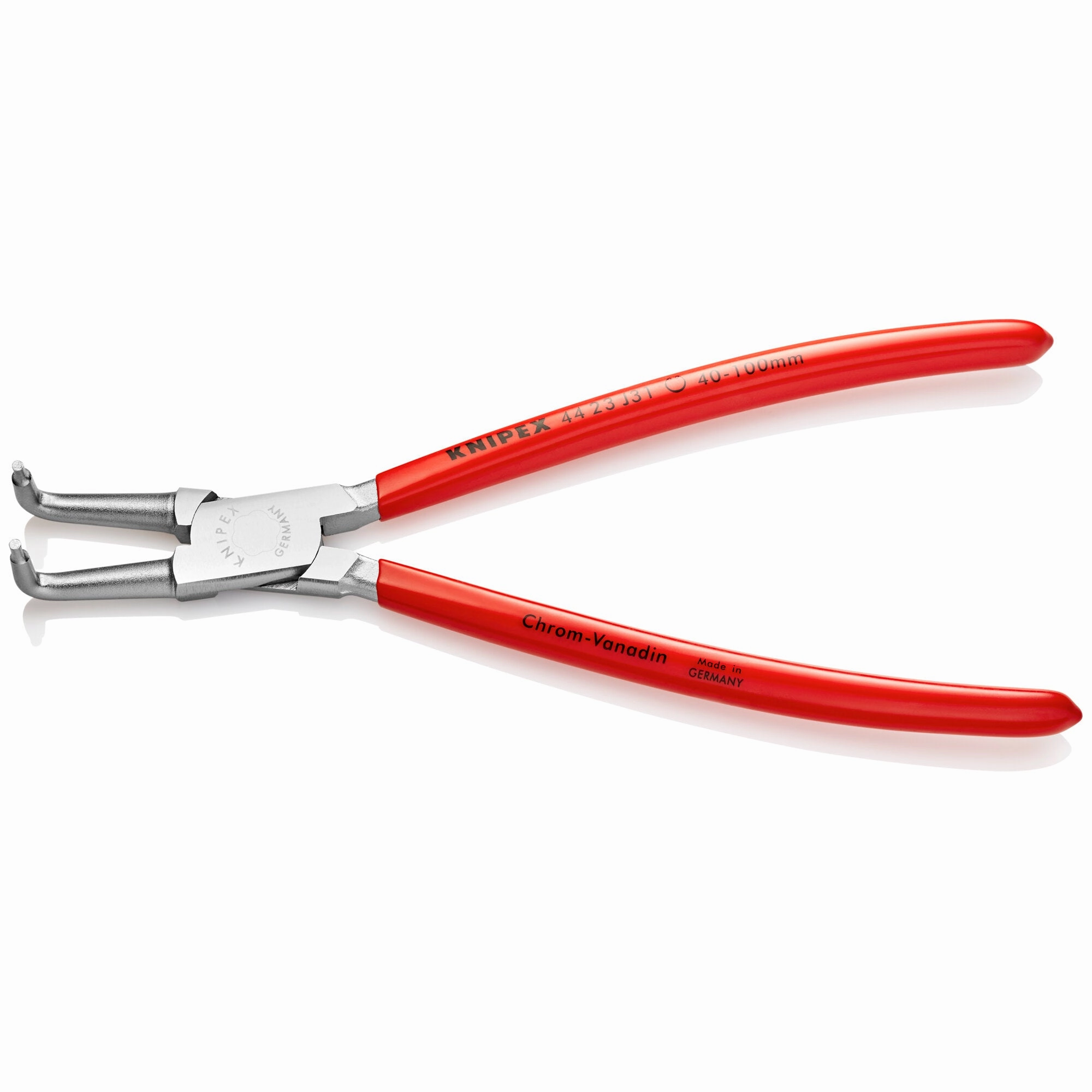 Knipex 44 23 J31 8 1/4" Internal 90 Angled Snap Ring Pliers-Forged Tips