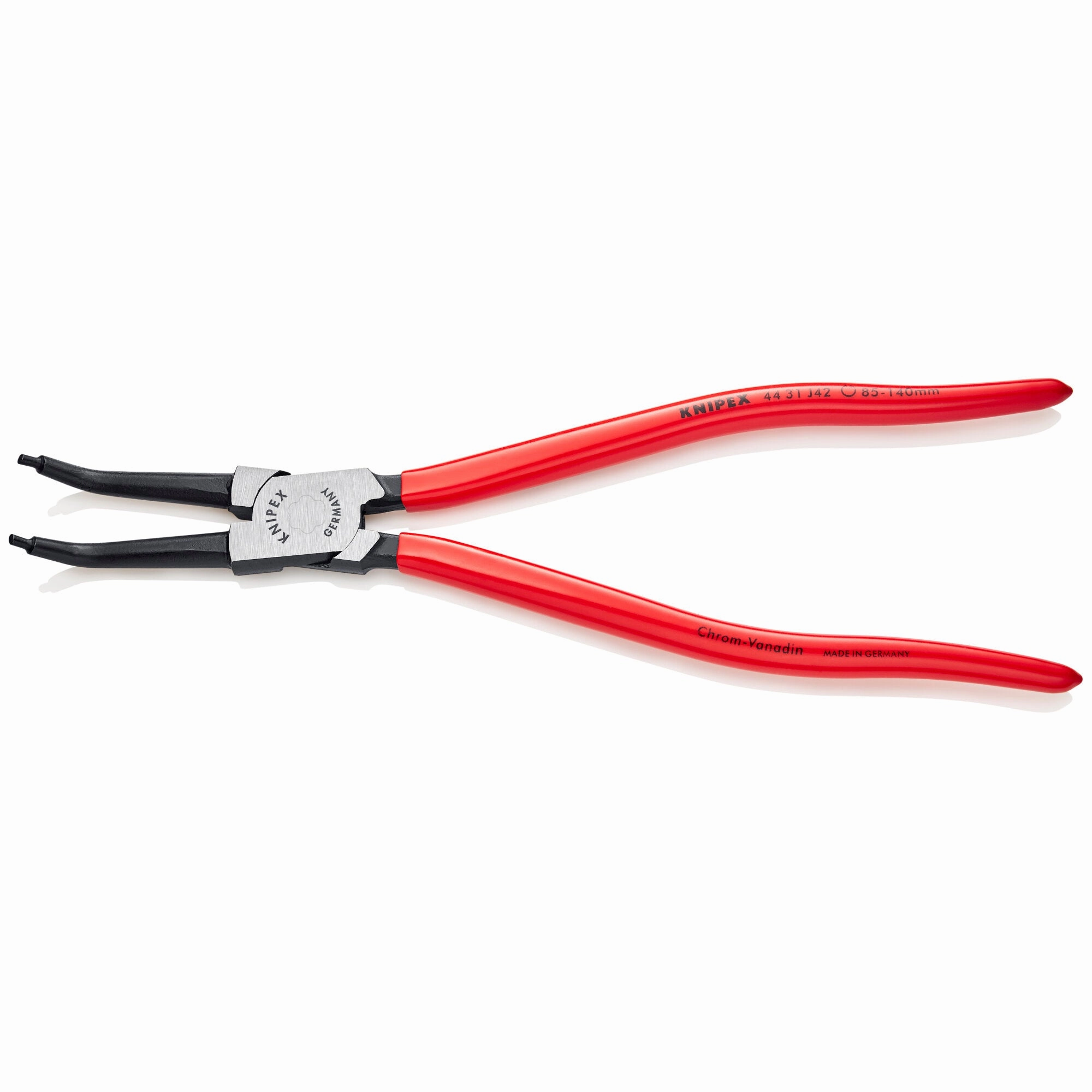 Knipex 44 31 J42 12 1/4" Internal 45 Angled Snap Ring Pliers-Forged Tips