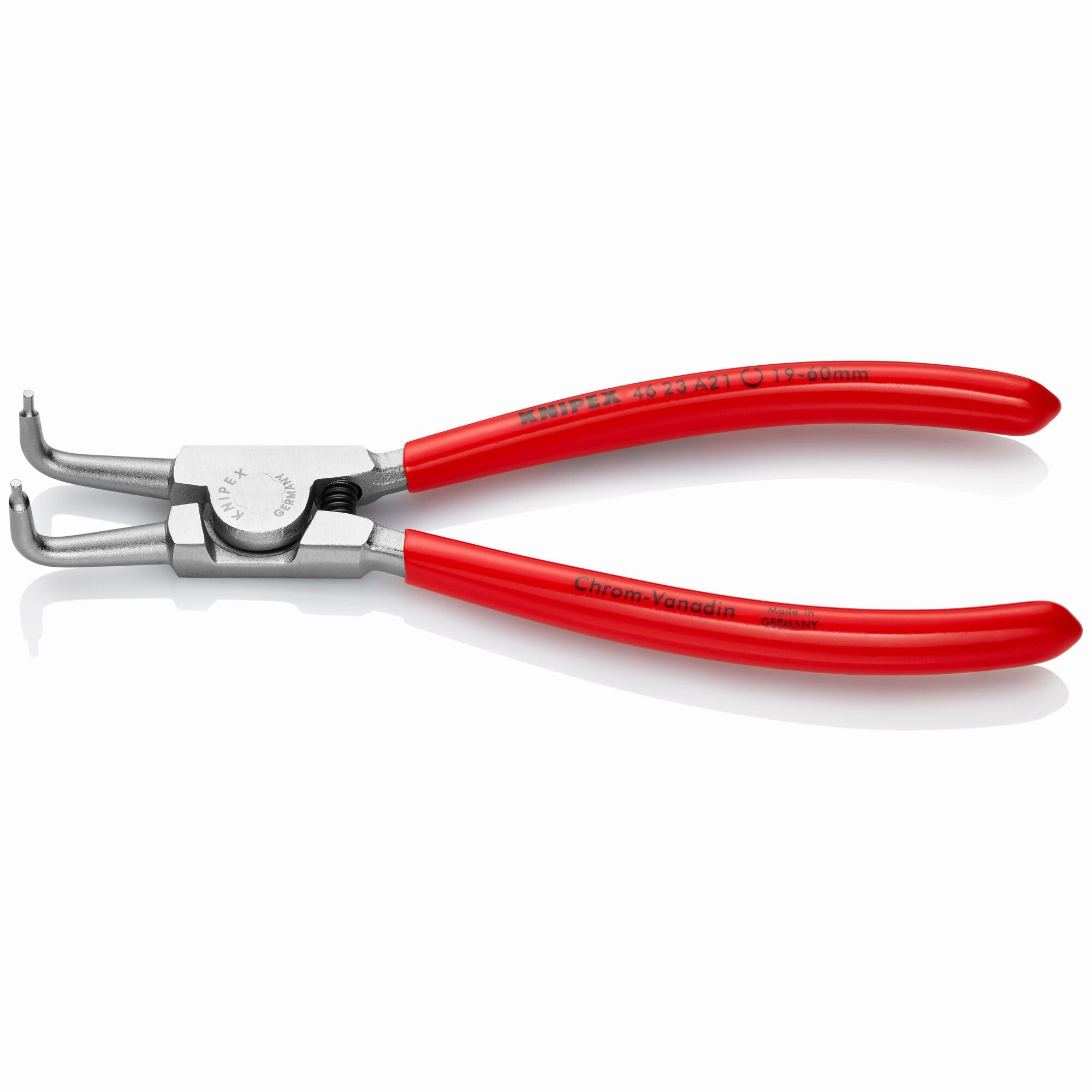 Knipex 46 23 A21 6 3/4" External 90 Angled Snap Ring Pliers-Forged Tips
