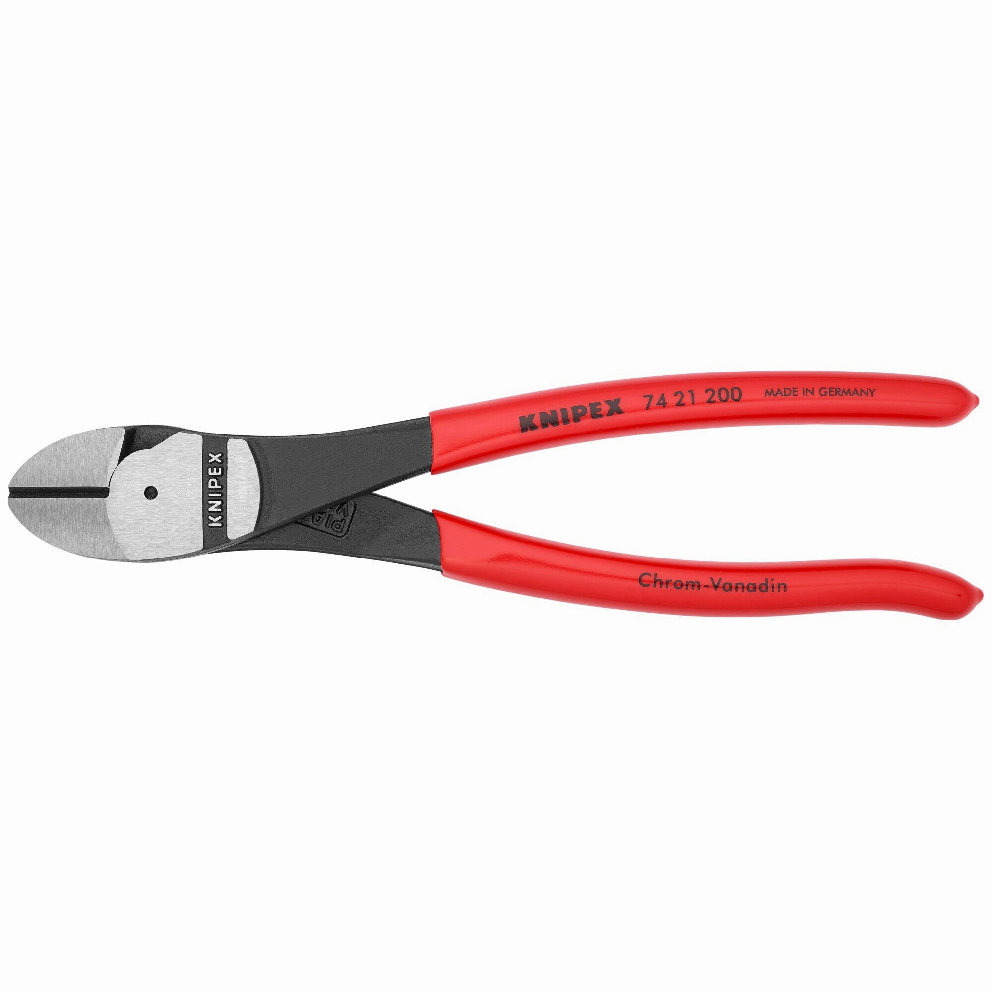 Knipex 74 21 200 8" High Leverage 12 Angled Diagonal Cutters